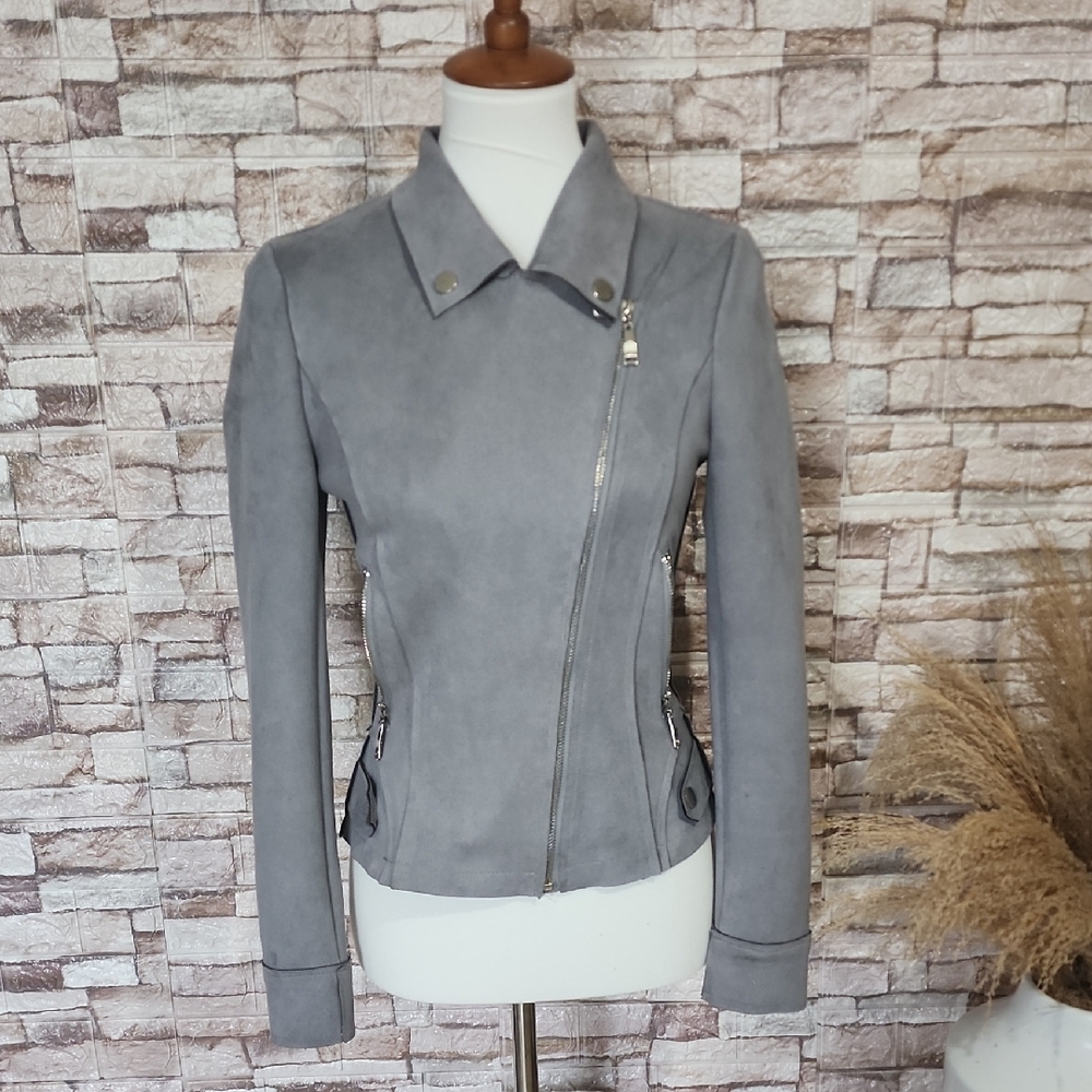H F WOMAN COLLECTION Gray Zip Jacket